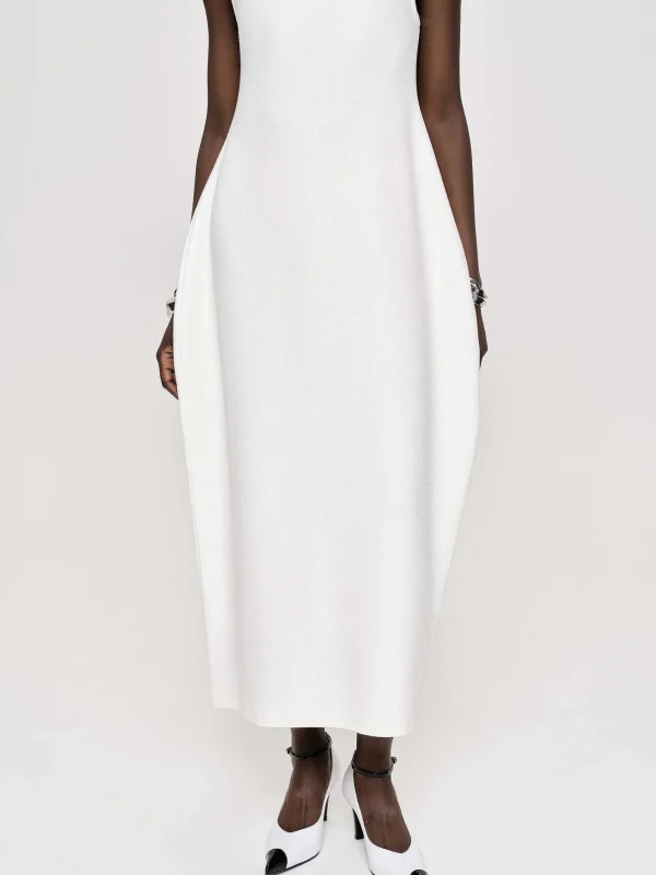 Source Unknown Dresses-Adua Vase Midi Dress, White