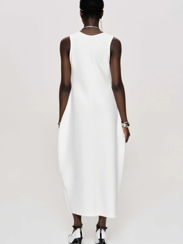 Source Unknown Dresses-Adua Vase Midi Dress, White