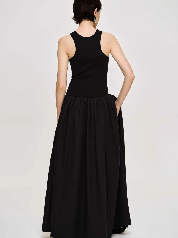 Source Unknown Dresses-Amal Drop Waist Racer Tank Dress, Black