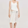 Source Unknown Clothing-Asymmetric Knit Tank Top, White