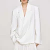 Source Unknown Accessories-Baia Boxy Wrap Blazer, White