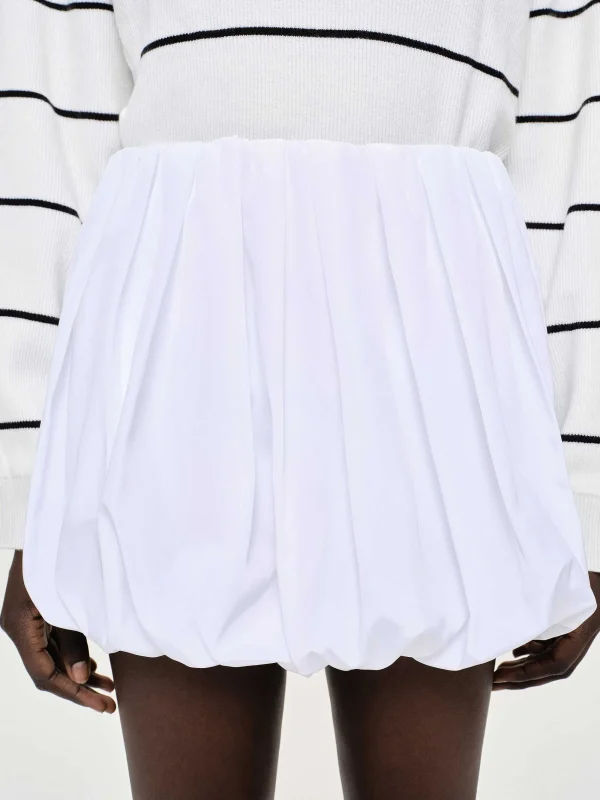 Source Unknown Bottoms-Balloon Miniskirt, White