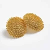 Source Unknown Clothing-Beaded Ball Earrings, Gold