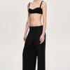 Source Unknown Bottoms-Belted Suit Trousers, Black Stripe