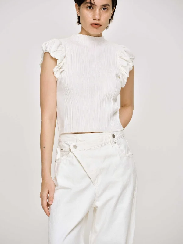 Source Unknown Clothing-Bubble Rib Knit, White