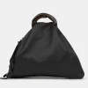 Source Unknown Clothing-Calfskin Triangle Tote, Black