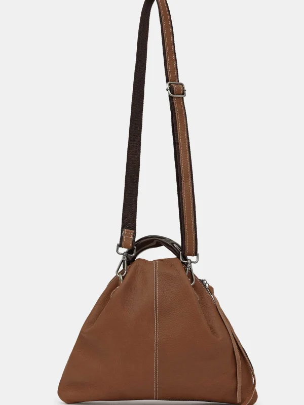 Source Unknown Shoes & Bags-Calfskin Triangle Tote, Brunette