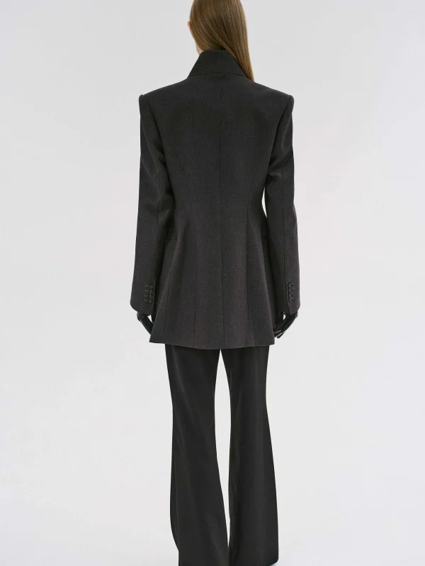 Source Unknown Outerwear-Corrin Wrap Blazer, Charcoal