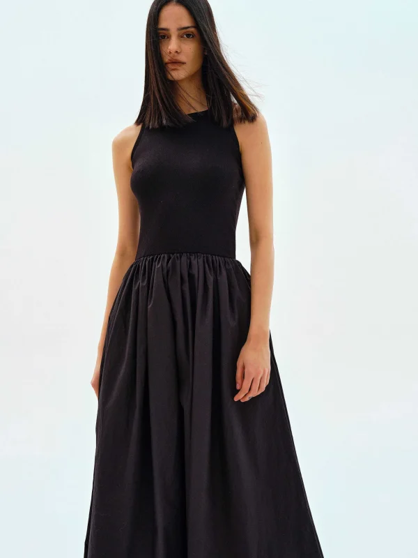 Source Unknown Dresses-Cotton Tank Dress, Black