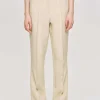 Source Unknown Clothing-Creased Slim Trousers, Butter