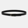 Source Unknown Clothing-Croc-Effect Belt, Black