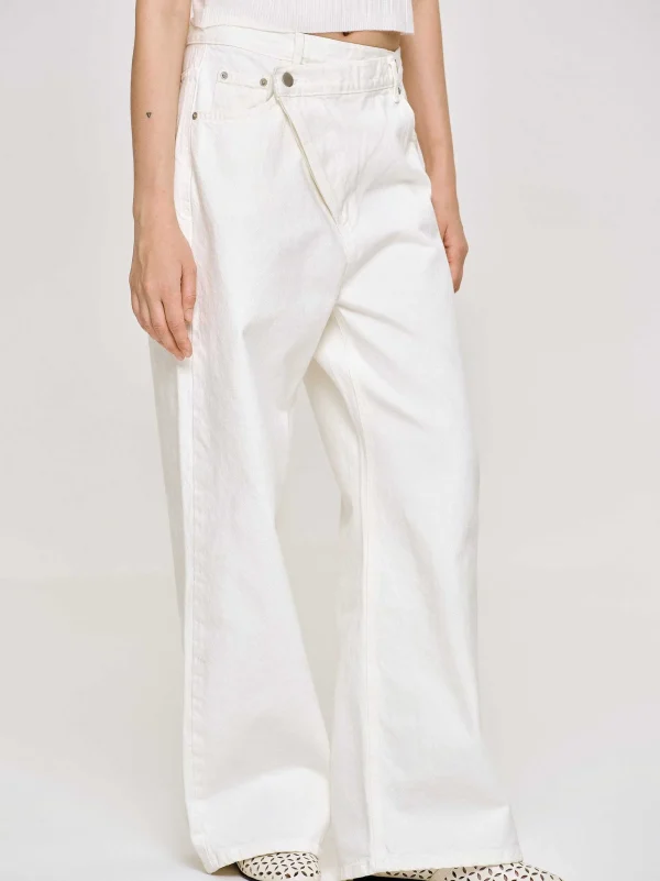 Source Unknown Denim-Crossover Jeans, White