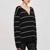 Source Unknown Clothing-Deep V-Neck Sweater, Black