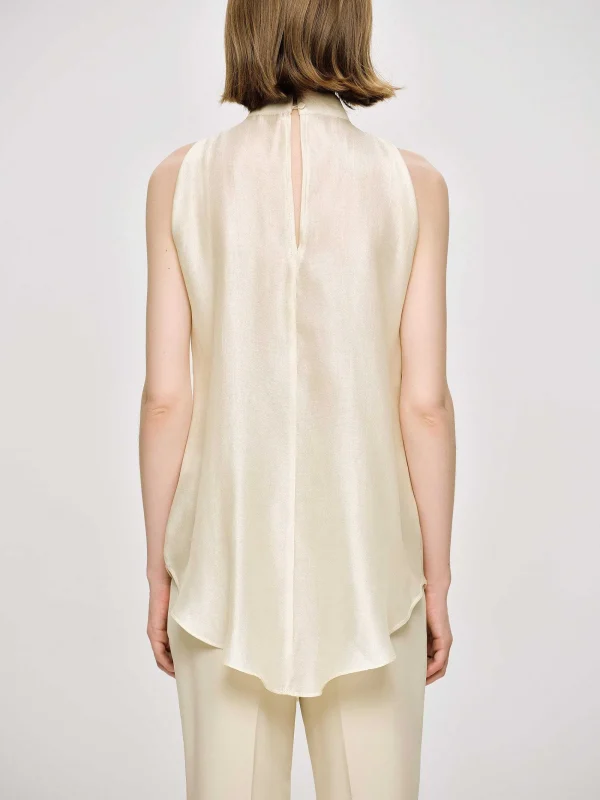 Source Unknown Accessories-Draped Ruffle Top, Champaign