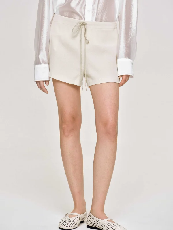 Source Unknown Clothing-Drawstring Shorts, Alabaster