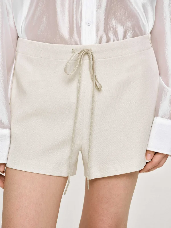 Source Unknown Clothing-Drawstring Shorts, Alabaster