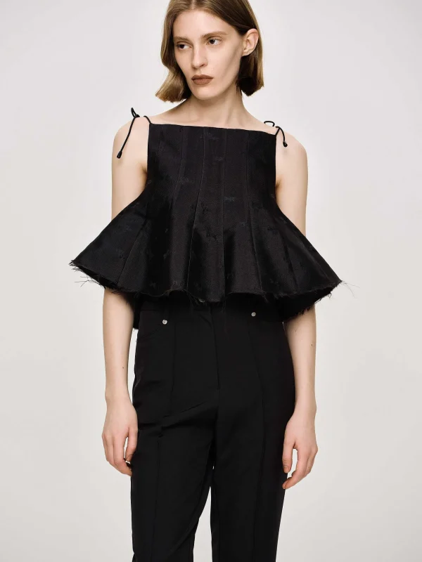 Source Unknown Clothing-Extra Cropped Camisole, Black