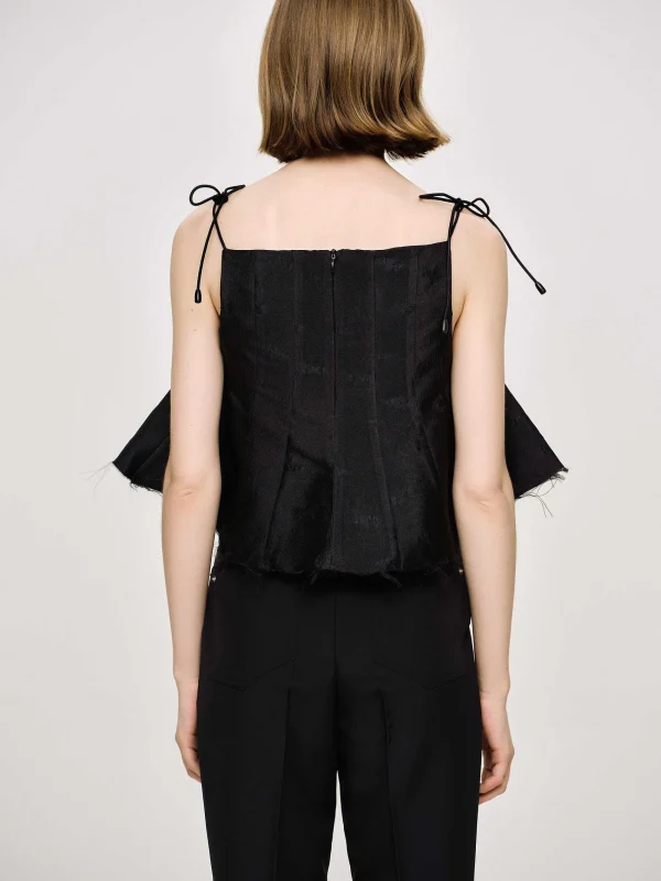 Source Unknown Clothing-Extra Cropped Camisole, Black