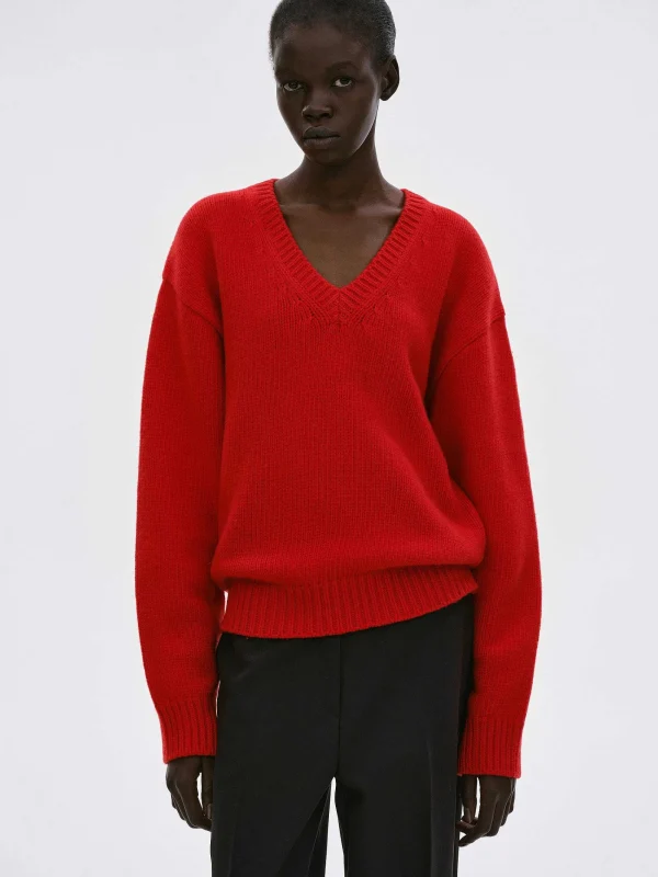 Source Unknown Clothing-Extra-Fine Wool Jumper, Red