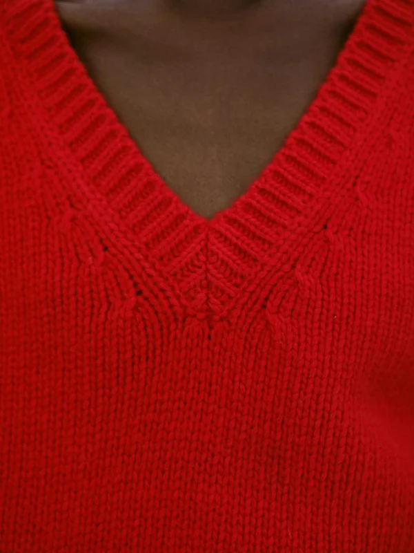 Source Unknown Knitwear-Extra-Fine Wool Jumper, Red