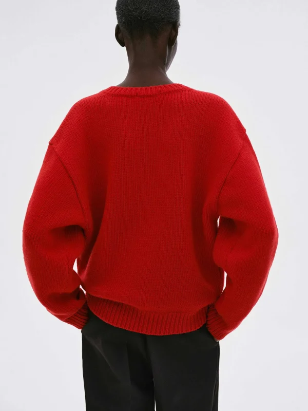 Source Unknown Knitwear-Extra-Fine Wool Jumper, Red