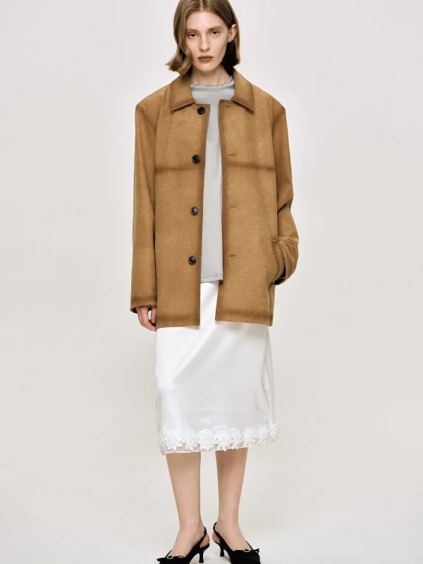 Source Unknown Accessories-Faded Sponge Jacket, Camel