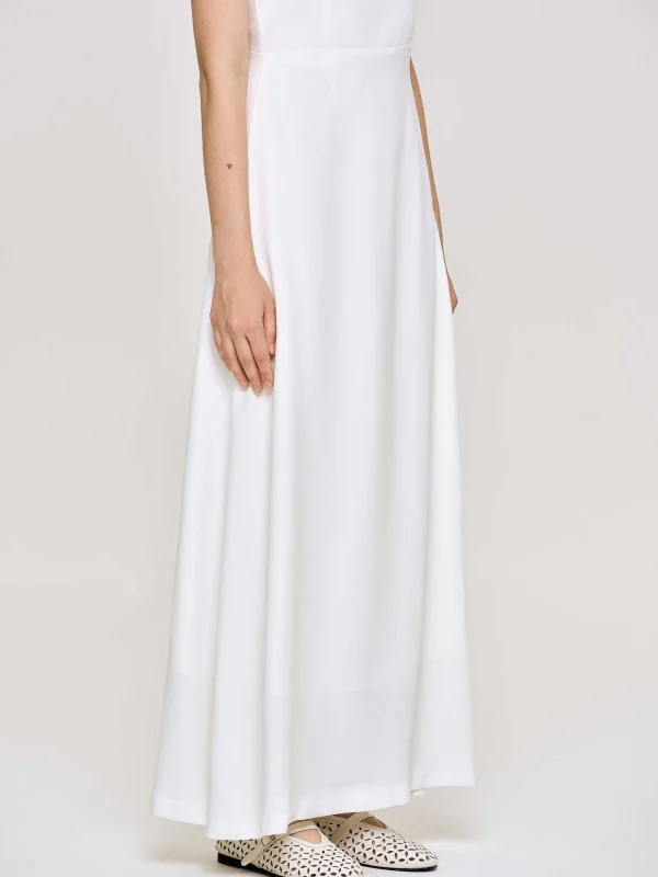 Source Unknown Clothing-Fitted Maxi Dress, White