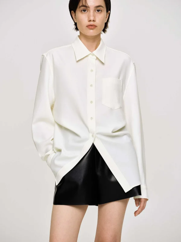 Source Unknown Accessories-Fitted Waist Shirt, Alabaster