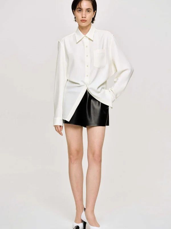 Source Unknown Accessories-Fitted Waist Shirt, Alabaster