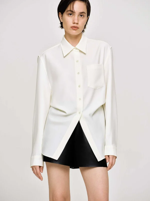 Source Unknown Accessories-Fitted Waist Shirt, Alabaster