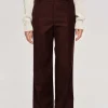 Source Unknown Clothing-Gabardine Suit Trousers, Merlot Brown