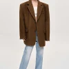 Source Unknown Accessories-Hayk Oversized Boyfriend Blazer, Java