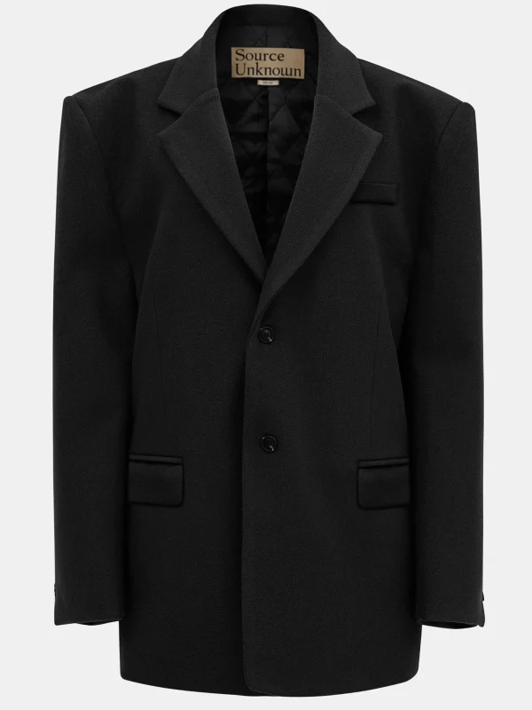 Source Unknown Accessories-Hayk Oversized Boyfriend Blazer, Black