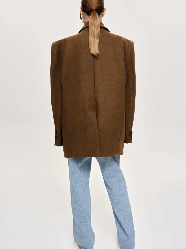 Source Unknown Accessories-Hayk Oversized Boyfriend Blazer, Java