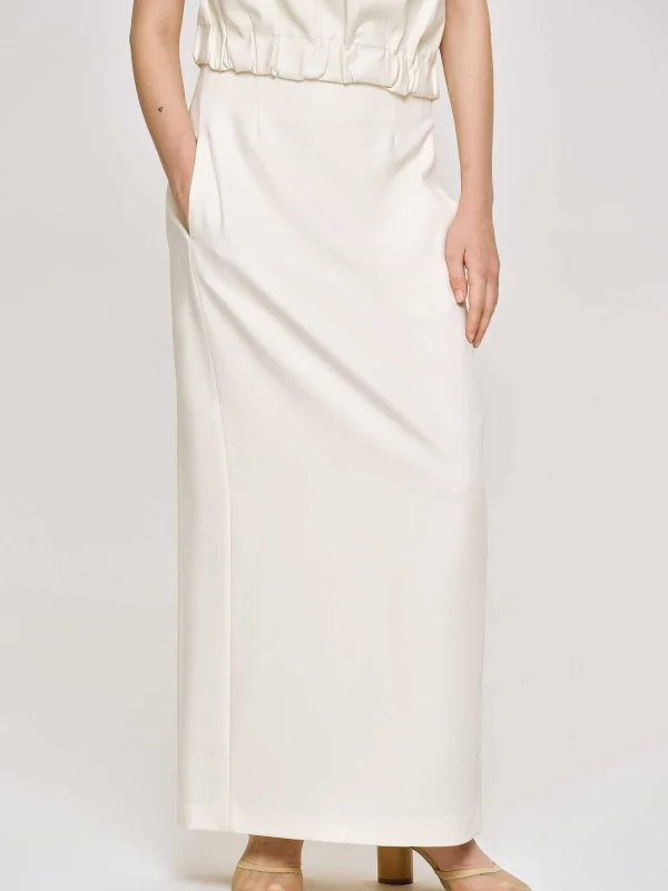 Source Unknown Bottoms-High Rise Fluid Skirt, Ivory