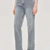 Source Unknown Clothing-High-Rise Long Jeans, Ash Blue