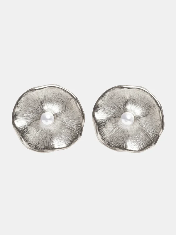 Source Unknown Clothing-Jardin Stud Earrings, Silver