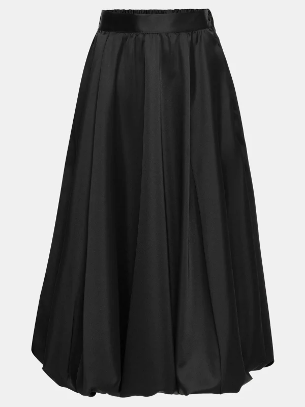 Source Unknown Bottoms-Kaleido Puffball Skirt, Black