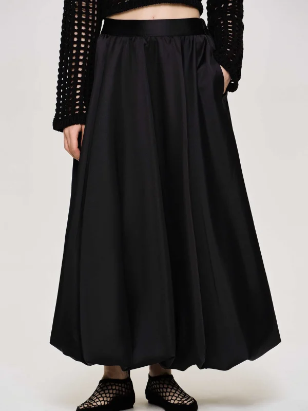 Source Unknown Clothing-Kaleido Puffball Skirt, Black