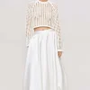 Source Unknown Clothing-Kaleido Puffball Skirt, White