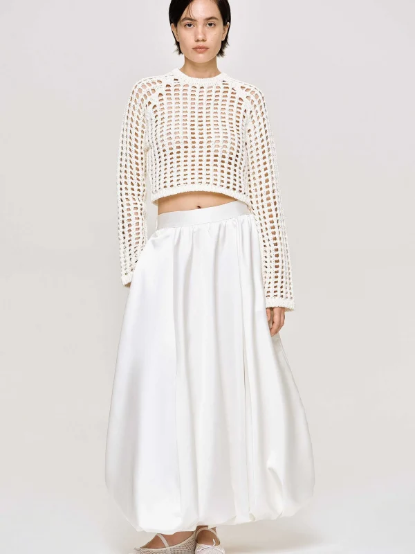 Source Unknown Clothing-Kaleido Puffball Skirt, White