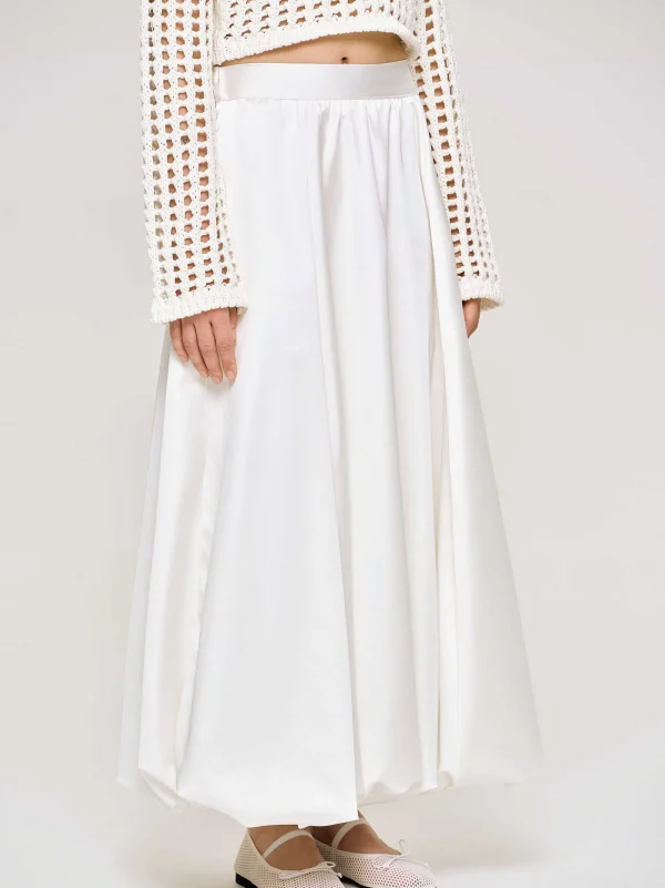 Source Unknown Bottoms-Kaleido Puffball Skirt, White