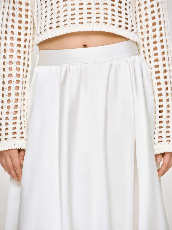 Source Unknown Bottoms-Kaleido Puffball Skirt, White