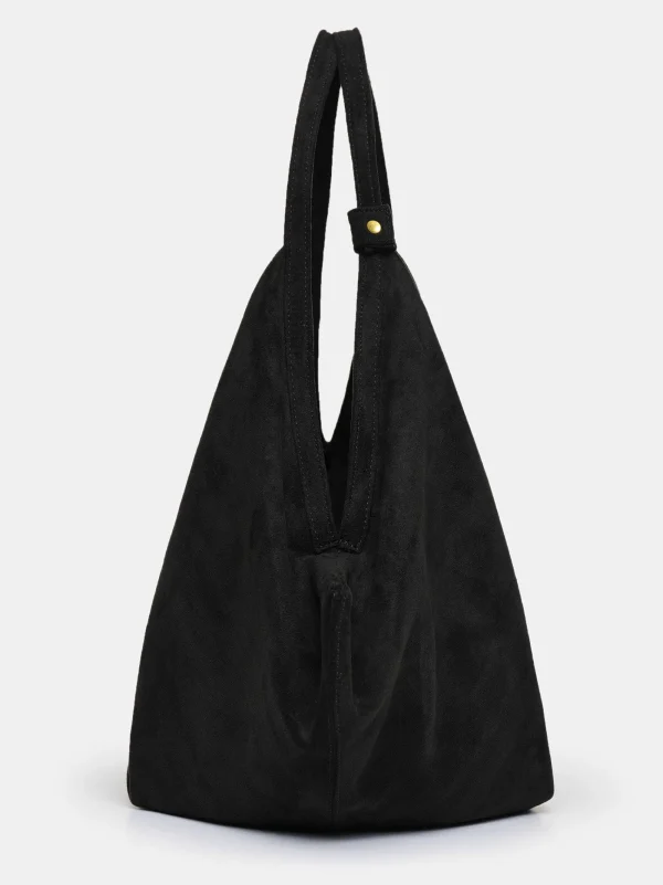 Source Unknown Shoes & Bags-Large Fortune Cookie Bag, Suede Black