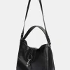 Source Unknown Clothing-Leather Hobo Bag, Black