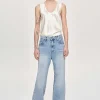 Source Unknown Clothing-Long Straight-Leg Jeans, Light Vintage Blue