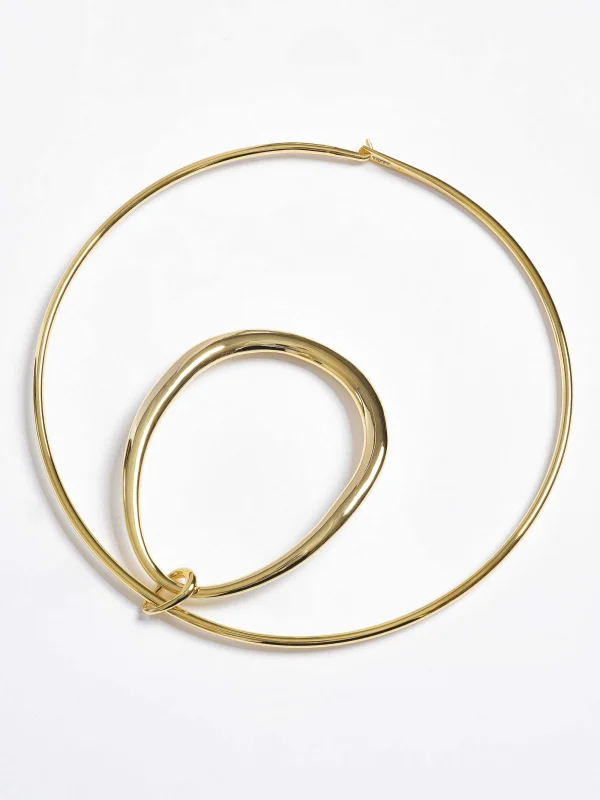 Source Unknown Clothing-Loop Choker, Gold