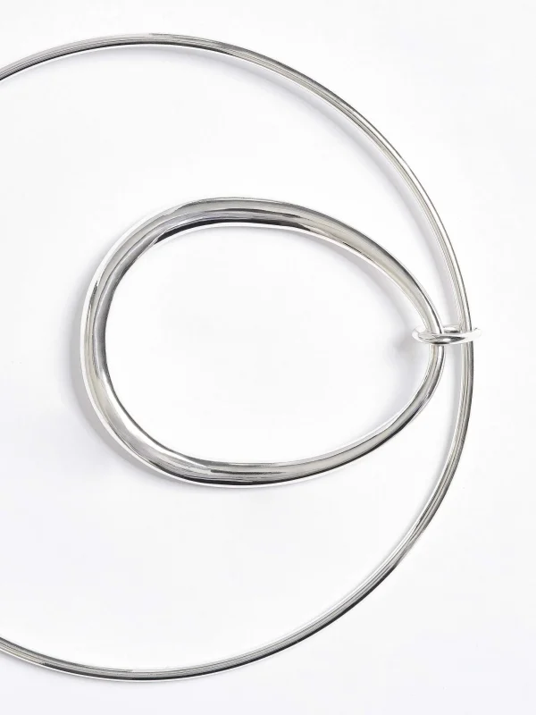 Source Unknown Clothing-Loop Choker, Silver