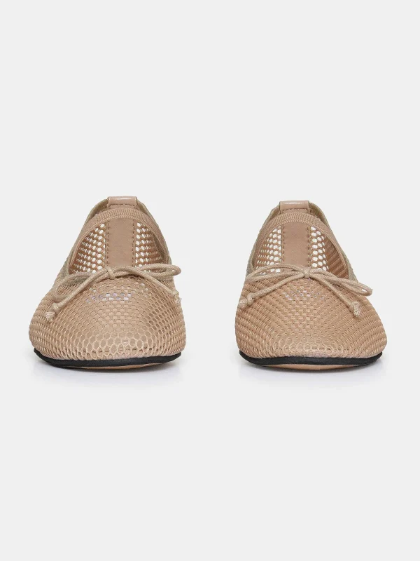 Source Unknown Shoes & Bags-Mary Jane Mesh Ballet Flats, Taupe