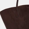 Source Unknown Clothing-Medium Suede Tote, Toffee